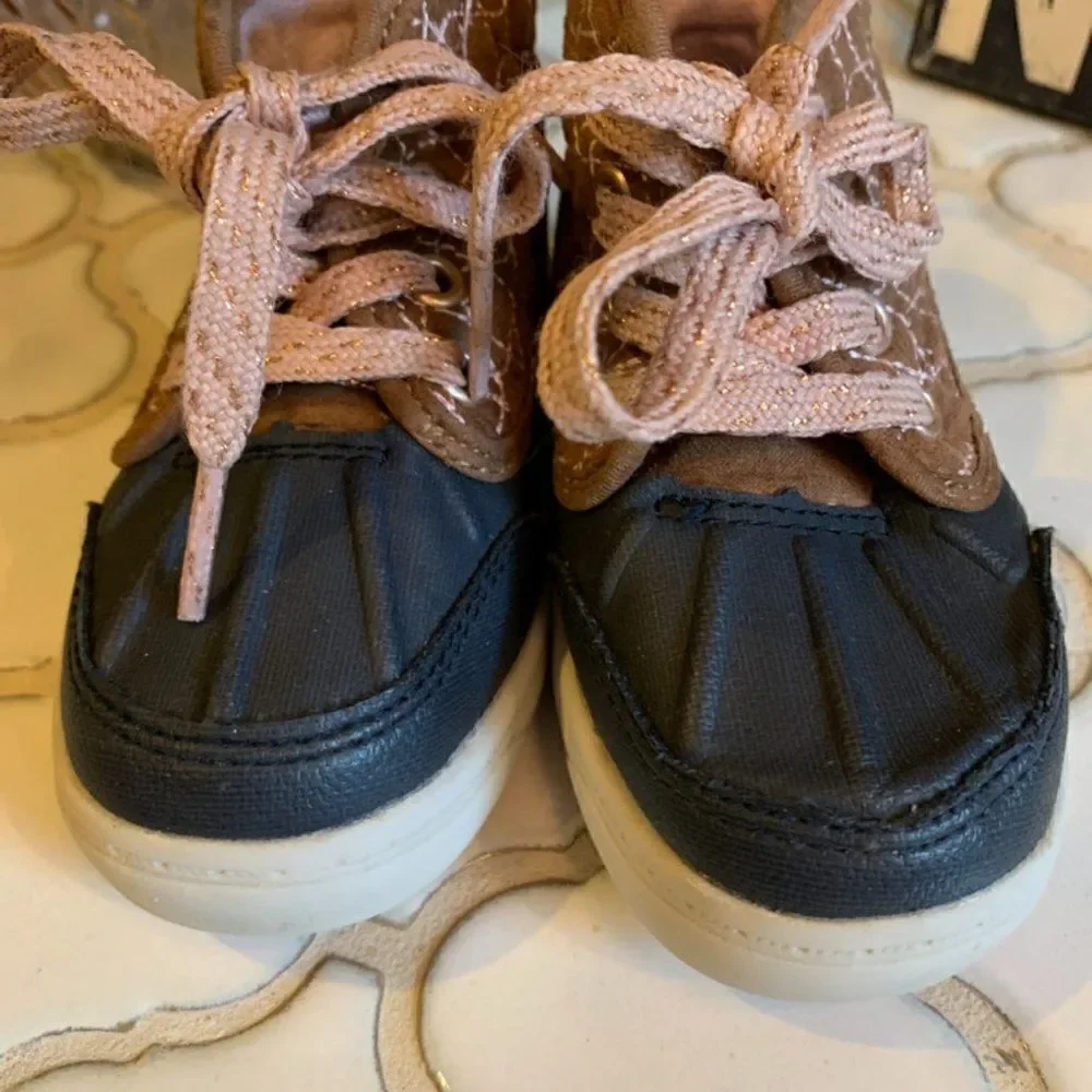 Osh Kosh B'gosh Pink and Navy Baby Duck Boot